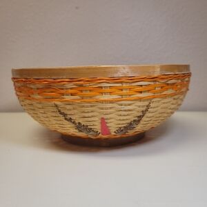 Woven Basket Floral Colorful